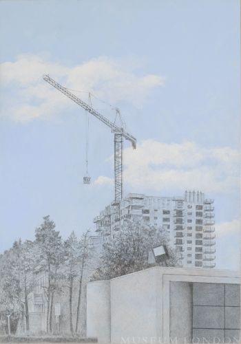 Summer 2007, Sitting on Lawn, Museum London, near Rhino