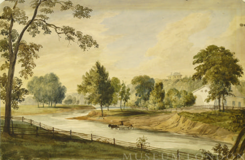 THE MISS HARRIS' HOUSE AT LONDON, WITH A VIEW OF THE RIVER THAMES