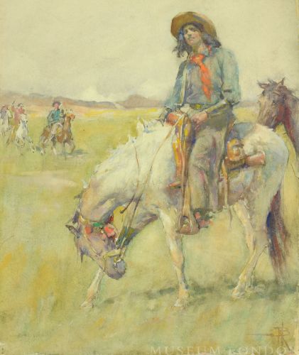 COWBOY ON HORSE
