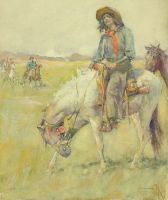 COWBOY ON HORSE