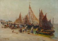 FISHING FLEET ON SHORE