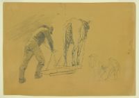STUDY OF A MAN AND A HORSE