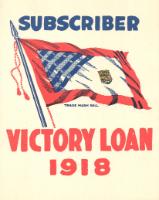 Window Card "Subscriber,  Victory Loan 1918"