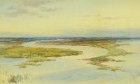 THE RED RIVER WHERE IT FLOWS INTO LAKE WINNIPEG