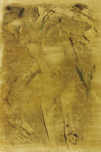 FIGURE AT THE EDGE OF THE SEA