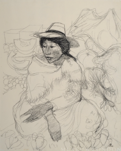 WOMAN IN THE MARKET - CUZCO