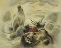 SKETCH FOR "ROCKY SHORE"