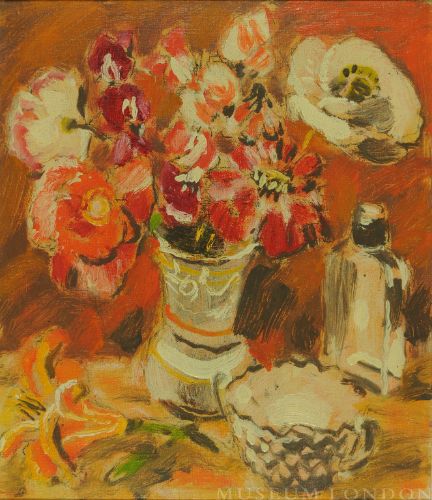 SWEET PEAS AND POPPIES, UXBRIDGE
