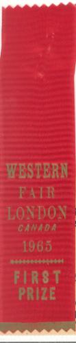 Western Fair, First Prize Ribbon for Child's Dress Smocked
