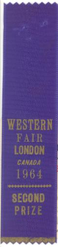 Western Fair, Second Prize Ribbon for Child's Dress Smocked