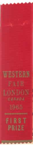 Western Fair, First Prize Ribbon for Place Mat Set