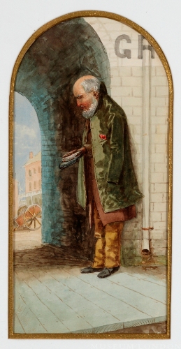 Old Scotsman Begging in a Lane