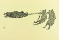 MEN PULLING A WALRUS