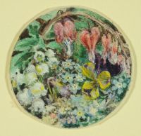 BLEEDING HEARTS AND WHITE BELL FLOWERS