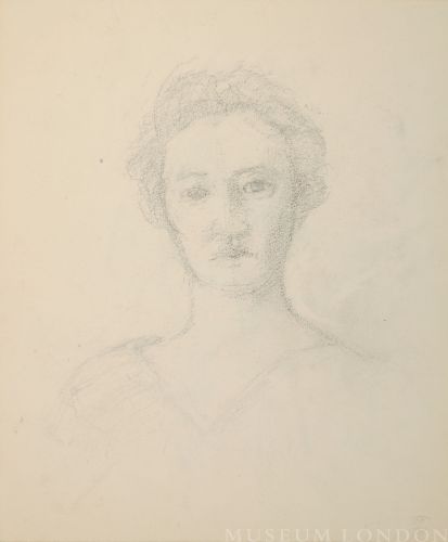 YOUNG WOMAN SKETCH/ SKETCH OF FLOWERS