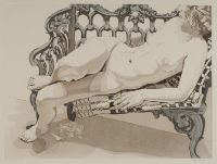 NUDE ON A SILVER BENCH