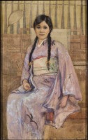 JAPANESE STUDENT AT ORGAN, ALMA COLLEGE, ST. THOMAS