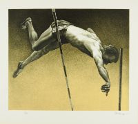 OLYMPIC SERIGRAPHS: THE VAULTER
