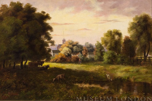 Painting of Elmwood Avenue with View of Normal School
