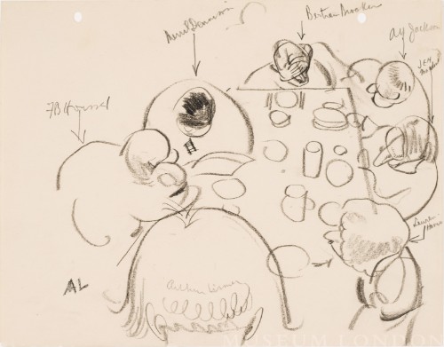 Untitled (Lismer & 'friends' seated around a table)