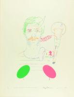MIddle Aged Man with Horn & Symbols