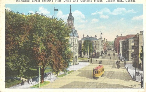 RICHMOND STREET SHOWING POST OFFICE AND CUSTOMS HOUSE, c. 1920