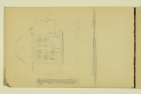PAUL PEEL SKETCHBOOK: WINDOW AND ROOF STUDY WITH BOTTLE