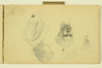 PAUL PEEL SKETCHBOOK: TWO FEMALE HEAD STUDIES