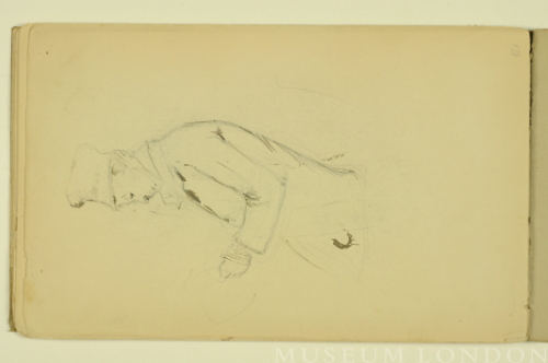 PAUL PEEL SKETCHBOOK: STUDY OF A MALE PEASANT IN A HAT