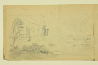 PAUL PEEL SKETCHBOOK: DETAIL OF MILL WHEEL SCENE