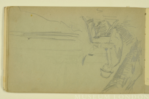 PAUL PEEL SKETCHBOOK: AN ARTIST SKETCHING UNDER A TREE