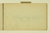 PAUL PEEL SKETCHBOOK: small landscape and man in tophat