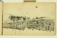 PAUL PEEL SKETCHBOOK: THREE SAIL BOATS AT A DOCK