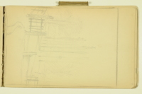 PAUL PEEL SKETCHBOOK: FENCE AND GATE WITH VERTICAL LANDSCAPE