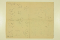 Untitled: Stick Figures/ Architectural Sketch and Stick Figures