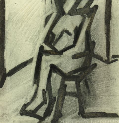 FEMALE FIGURE - BRENDA ROBINSON READING IN THE STUDIO