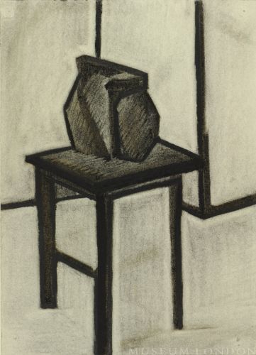 STILL LIFE - TWO JUGS ON A WOODEN TABLE