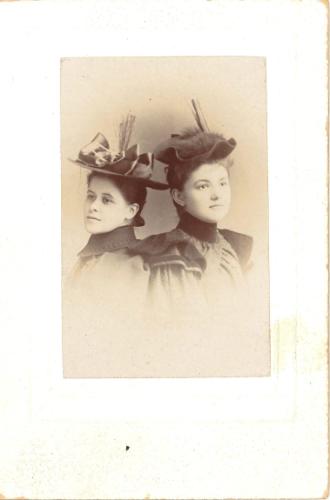 TWO YOUNG WOMEN (UNIDENTIFIED) (Elsie Perrin on the left and M.E. Beatrice Green Reid on the right)