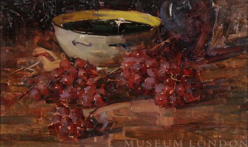STILL LIFE WITH GRAPES AND BOWL