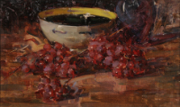 STILL LIFE WITH GRAPES AND BOWL