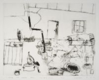 SCRAPING AND DRYING SKINS, ROY M'S HOUSE