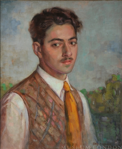 SELF PORTRAIT WITH ORANGE TIE