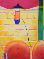 ITALIAN LAMP AND ART DECO COUCH