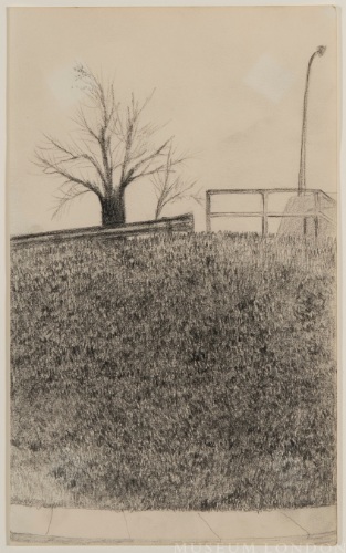 Sketch for the painting of Adelaide Street Overhead