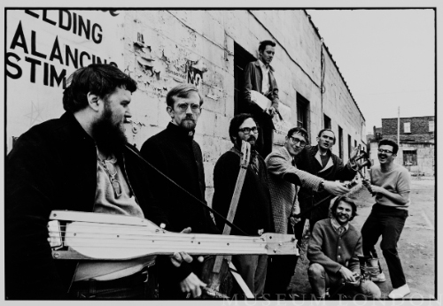 Hugh McIntyre, Art Pratten, John Clement, Murray Favro, Archie Leitch, Bill Exley, Greg Curnoe, John Boyle, Nihilist Spasm Band, York Hotel, London, ON
