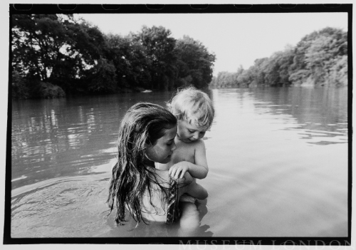 Isaac’s First Swim, Lambton County, Ontario, 1996