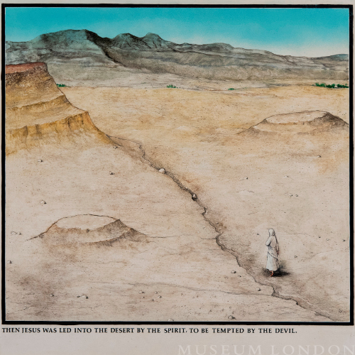 THEN JESUS WAS LED INTO THE DESERT BY THE SPIRIT TO BE TEMPTED BY THE DEVIL [FROM THE PASSION OF ST. MATTHEW]