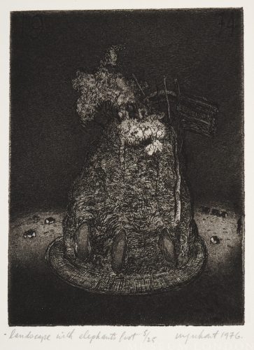 LANDSCAPE WITH ELEPHANT'S FOOT