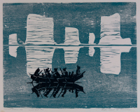 ESKIMO BOAT IN ICE