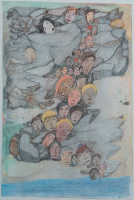 Heads Emerge from the Rocks